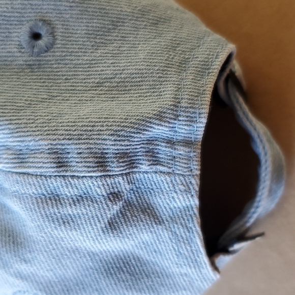 YUMS distressed lt blue denim baseball hat  Adjustable - Picture 5 of 11